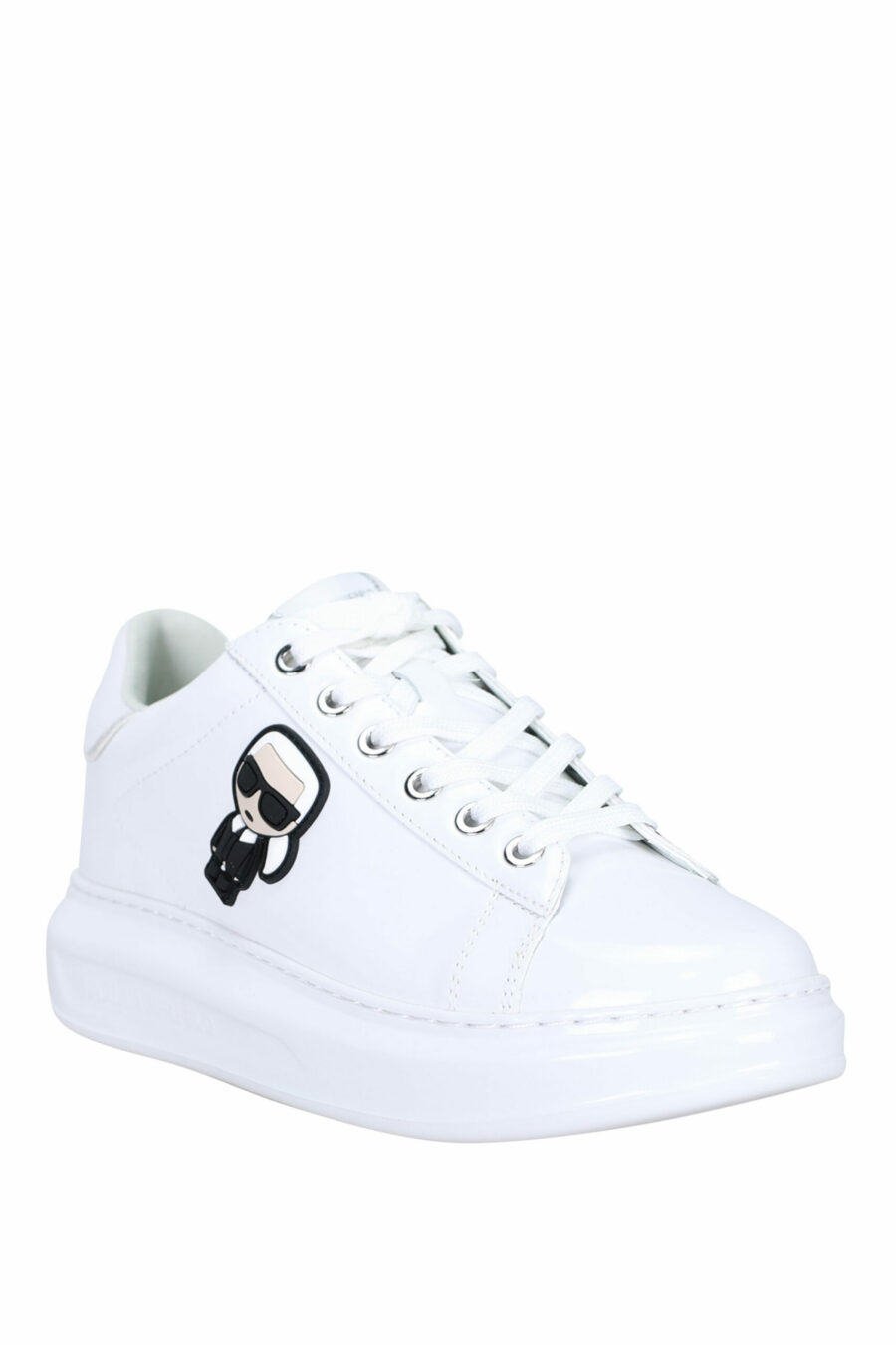 White shiny "kapri Ikon" trainers with logo - 5059529204753 1 scaled