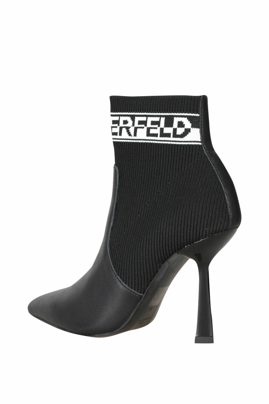 Black ankle boots "Pandara" sock style with heel and logo - 5059529280429 1 scaled