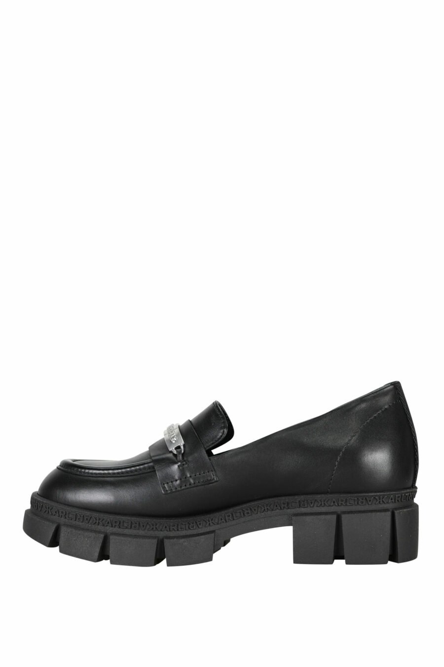 Black loafers with mini-logo and platform - 5059529284977 2 scaled