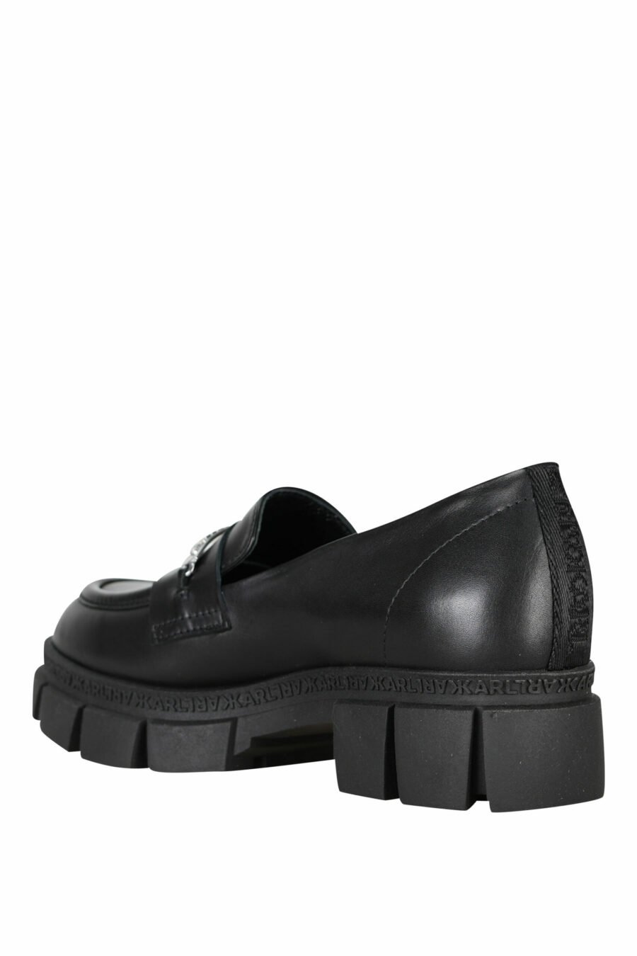Black loafers with mini-logo and platform - 5059529284977 3 scaled