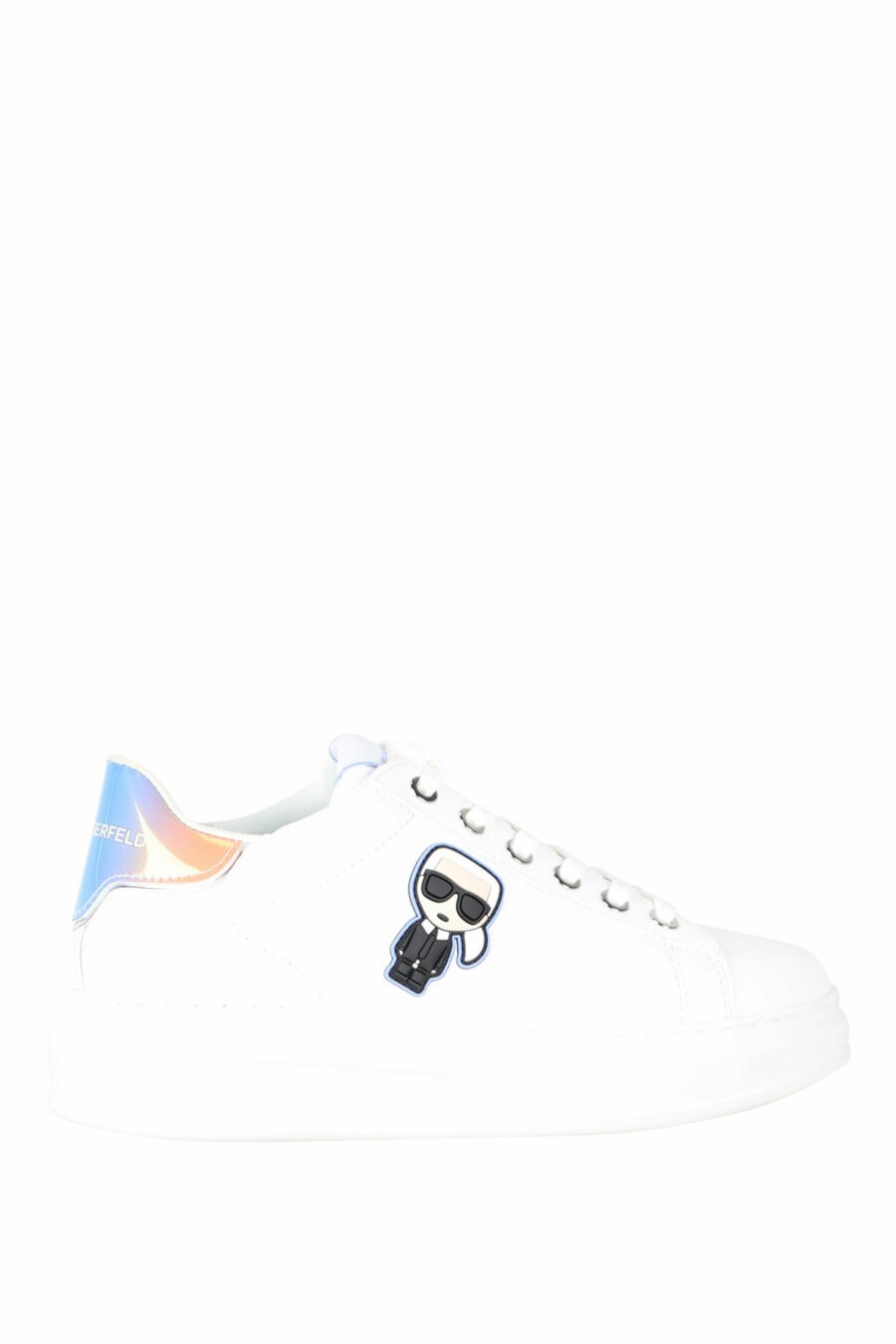 White "kapri" trainers with iridescent detail - 5059529287350 scaled