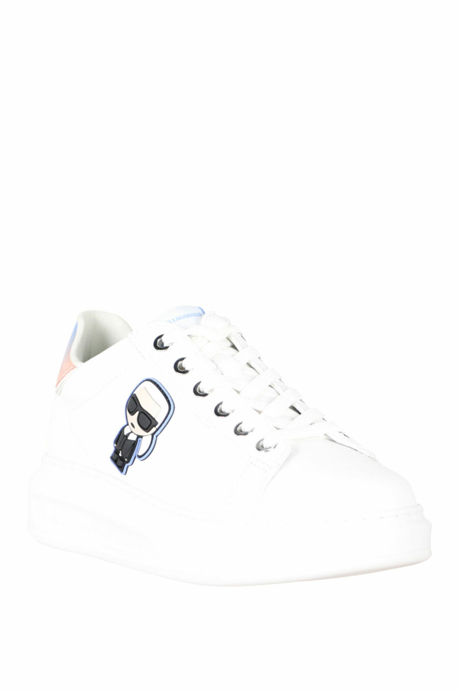 White "kapri" trainers with iridescent detail - 5059529287350 1 scaled