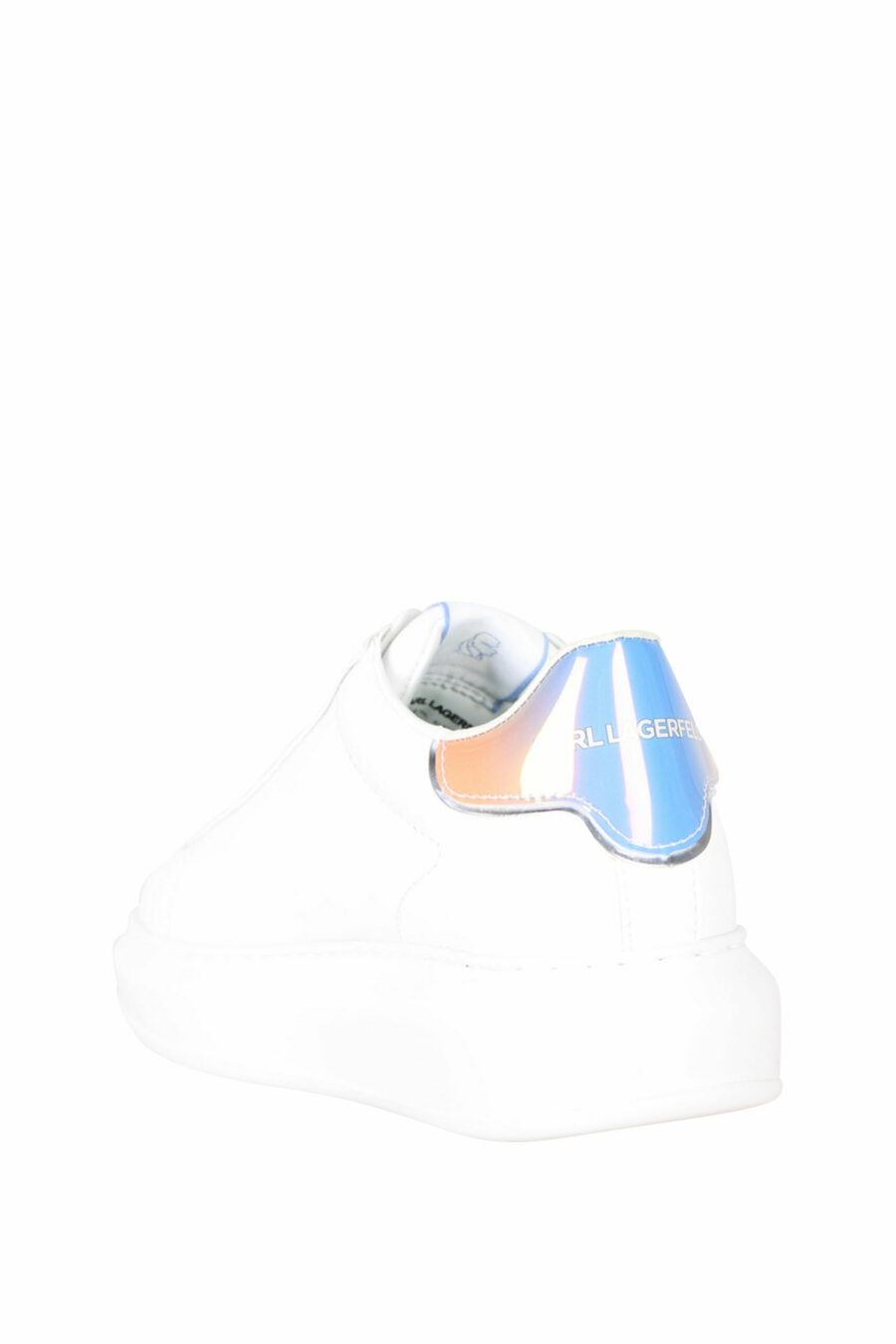 White "kapri" trainers with iridescent detail - 5059529287350 3 scaled