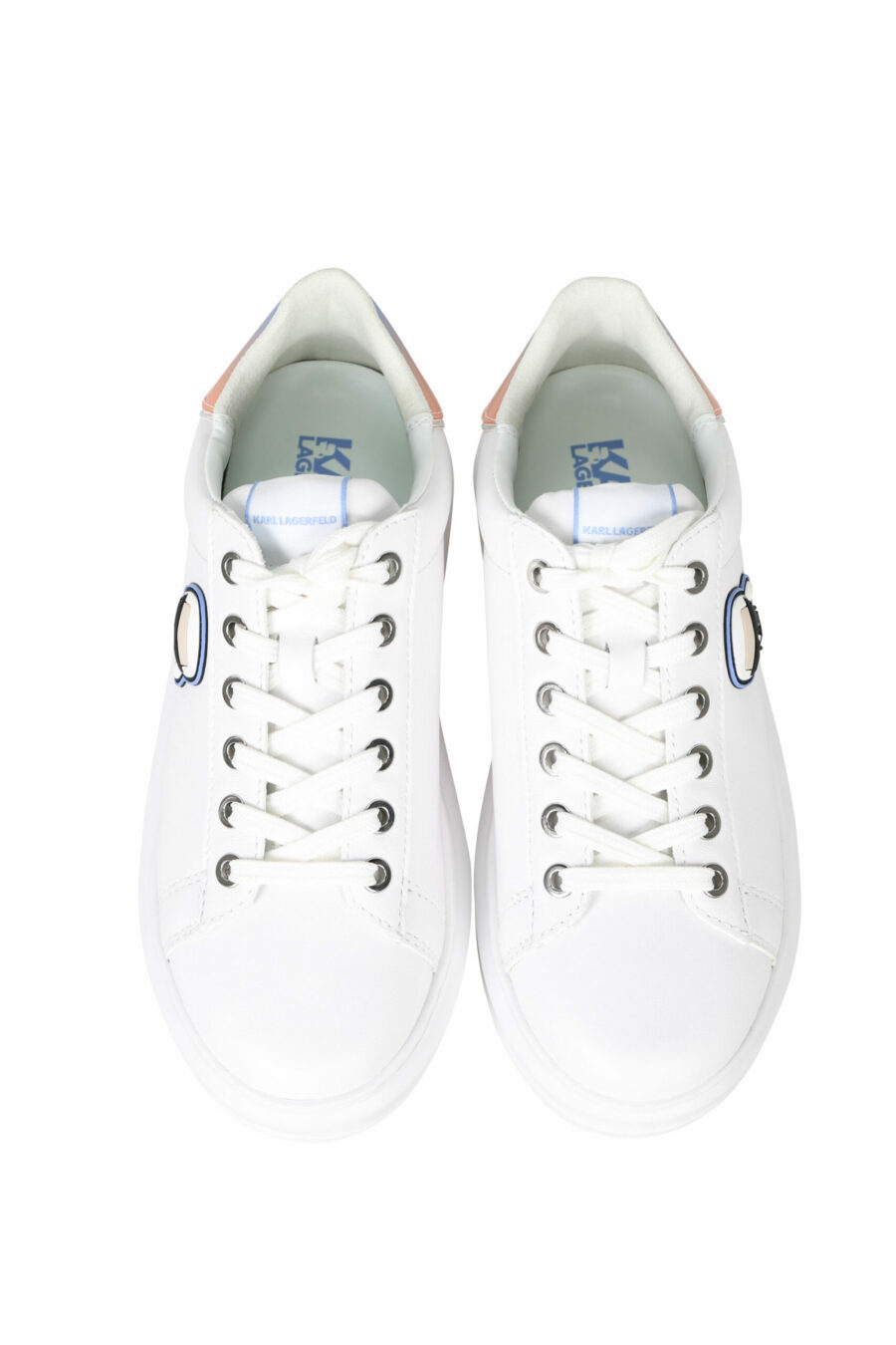 White "kapri" trainers with iridescent detail - 5059529287350 4 scaled