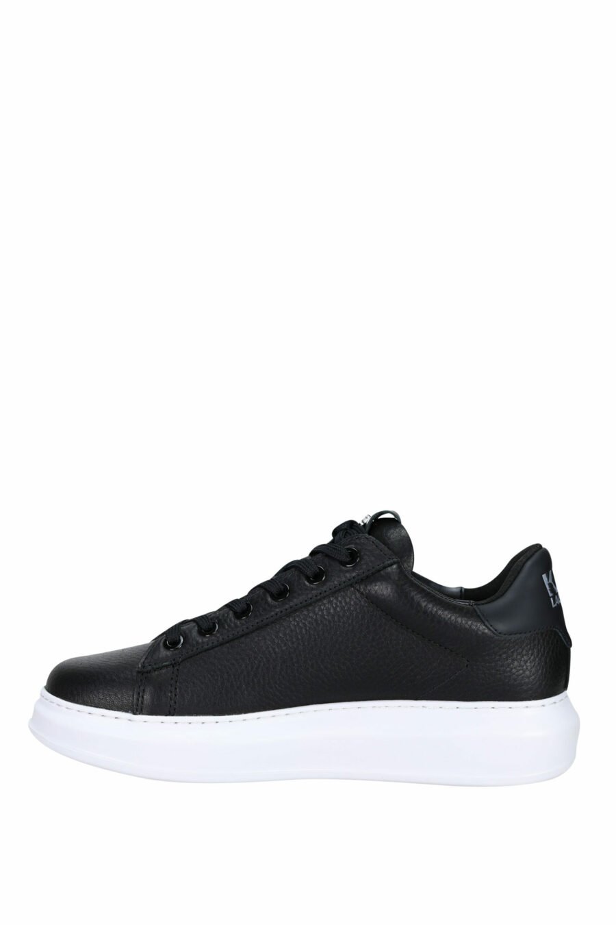 Black "kapri mens" textured trainers with white "rue st guillaume" logo - 5059529323782 2 scaled