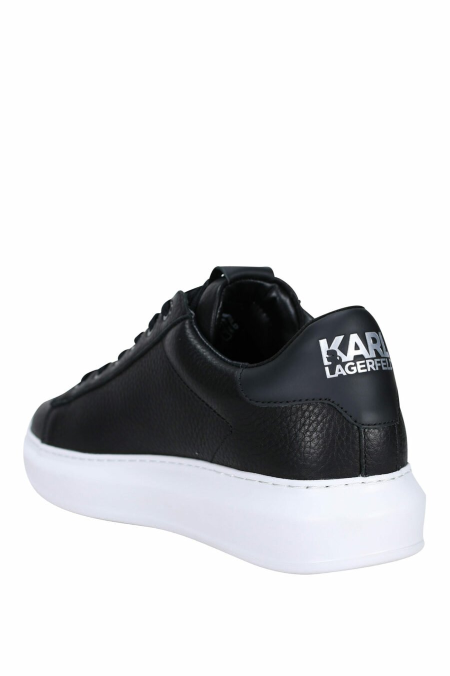 Black "kapri mens" textured trainers with white "rue st guillaume" logo - 5059529323782 3 scaled
