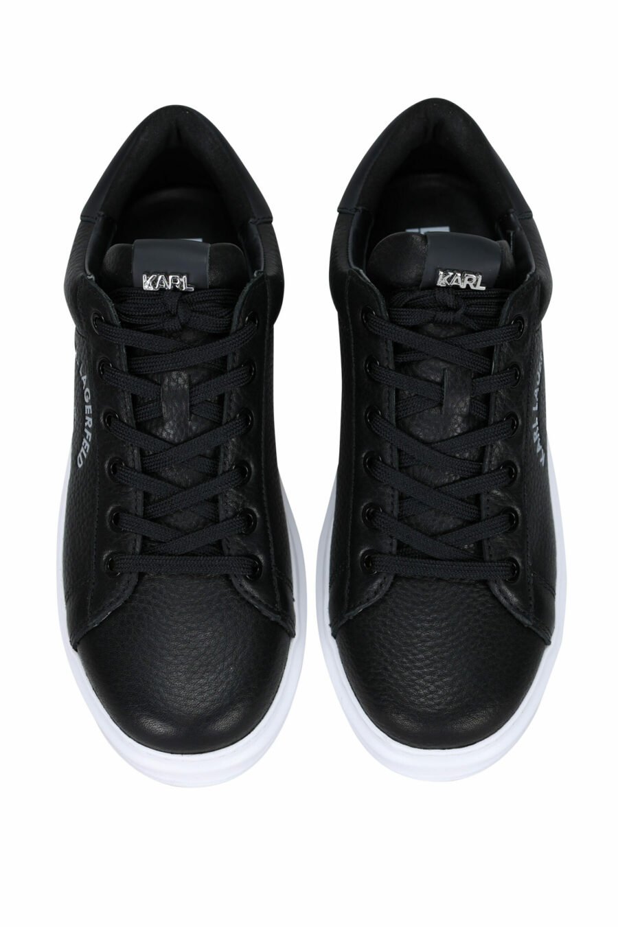 Black "kapri mens" textured trainers with white "rue st guillaume" logo - 5059529323782 4 scaled