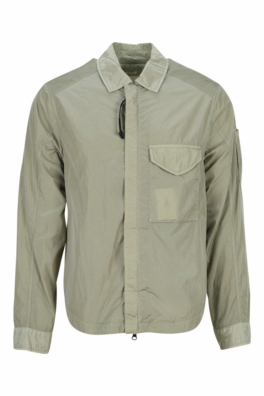 Chaqueta beige impermeable con logo lente lateral - 7620943555387 scaled