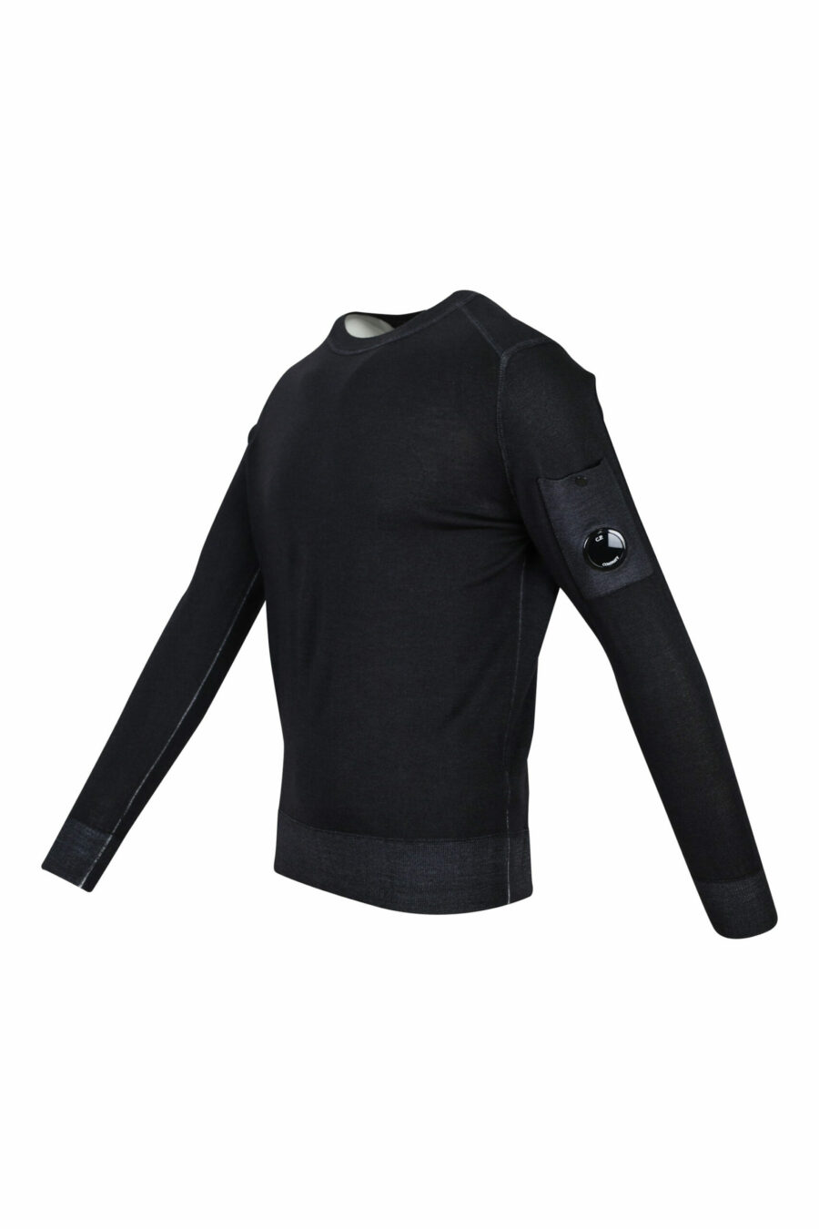 Sweatshirt noir avec logo de la lentille latérale - 7620943583458 1 à l'échelle
