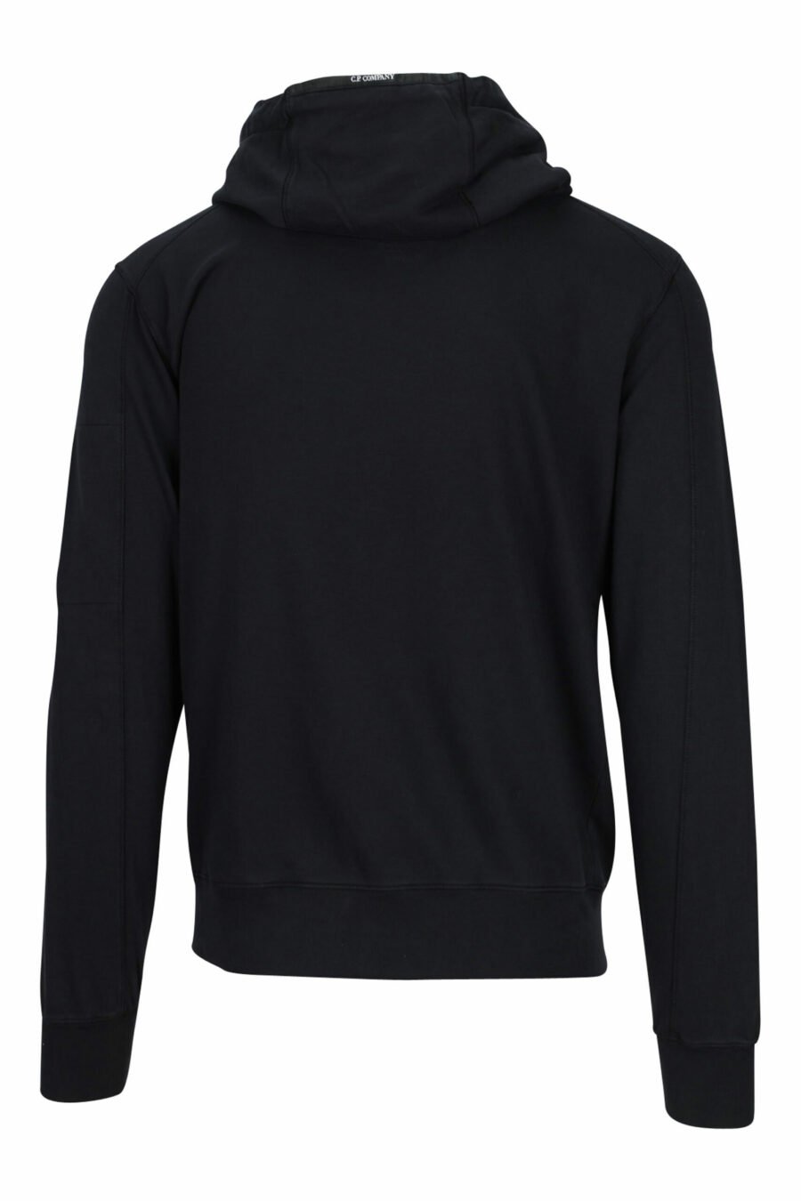 Schwarzes Kapuzensweatshirt mit Reißverschluss und seitlichem Linsenlogo - 7620943592603 2 skaliert