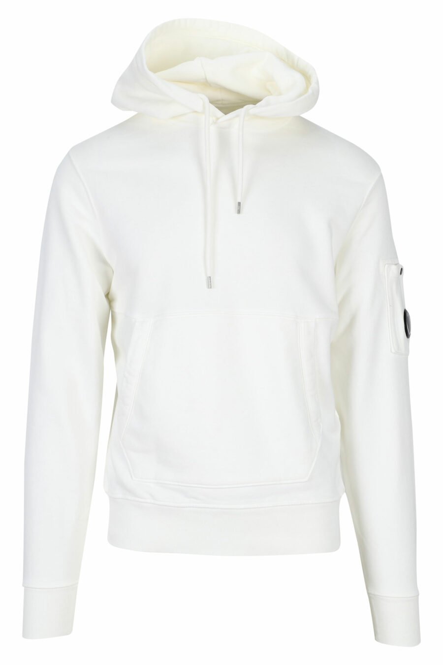 C.P. Company - Sweat à capuche blanc avec logo latéral - BLS Fashion