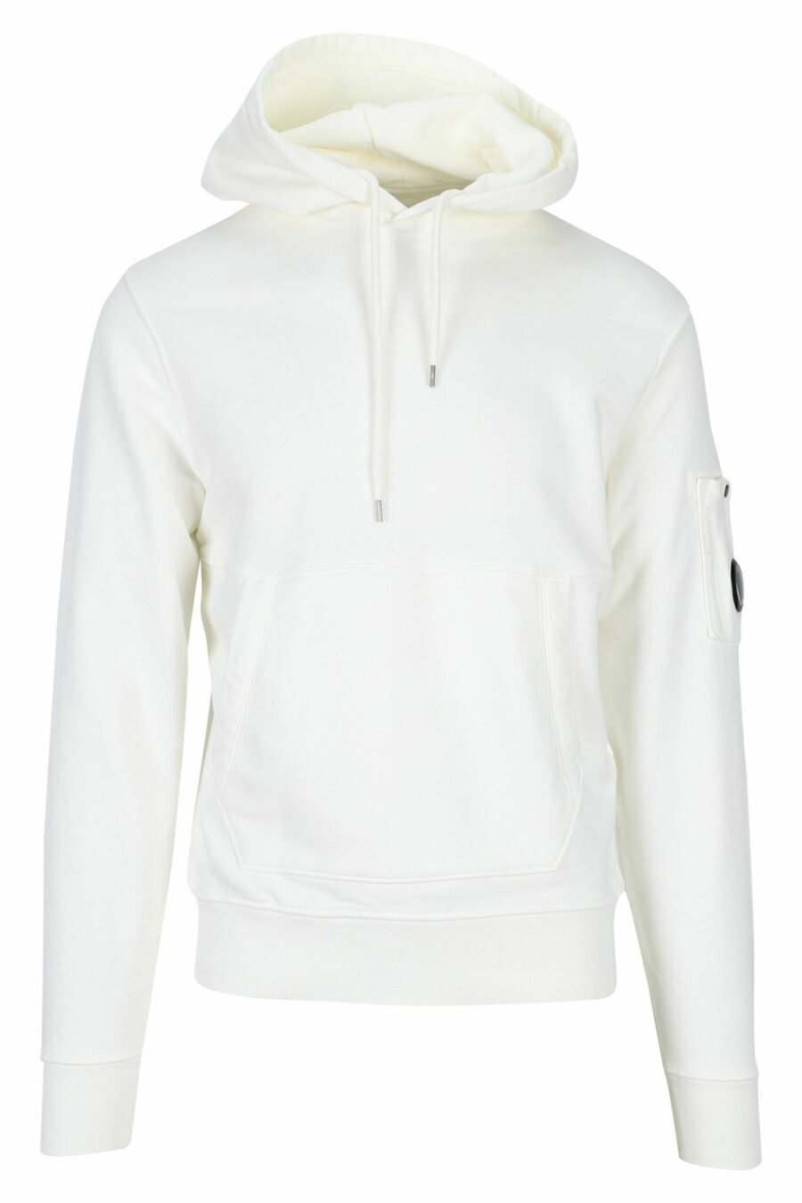 Weißes Kapuzensweatshirt mit seitlicher Logolinse - 7620943597783 skaliert