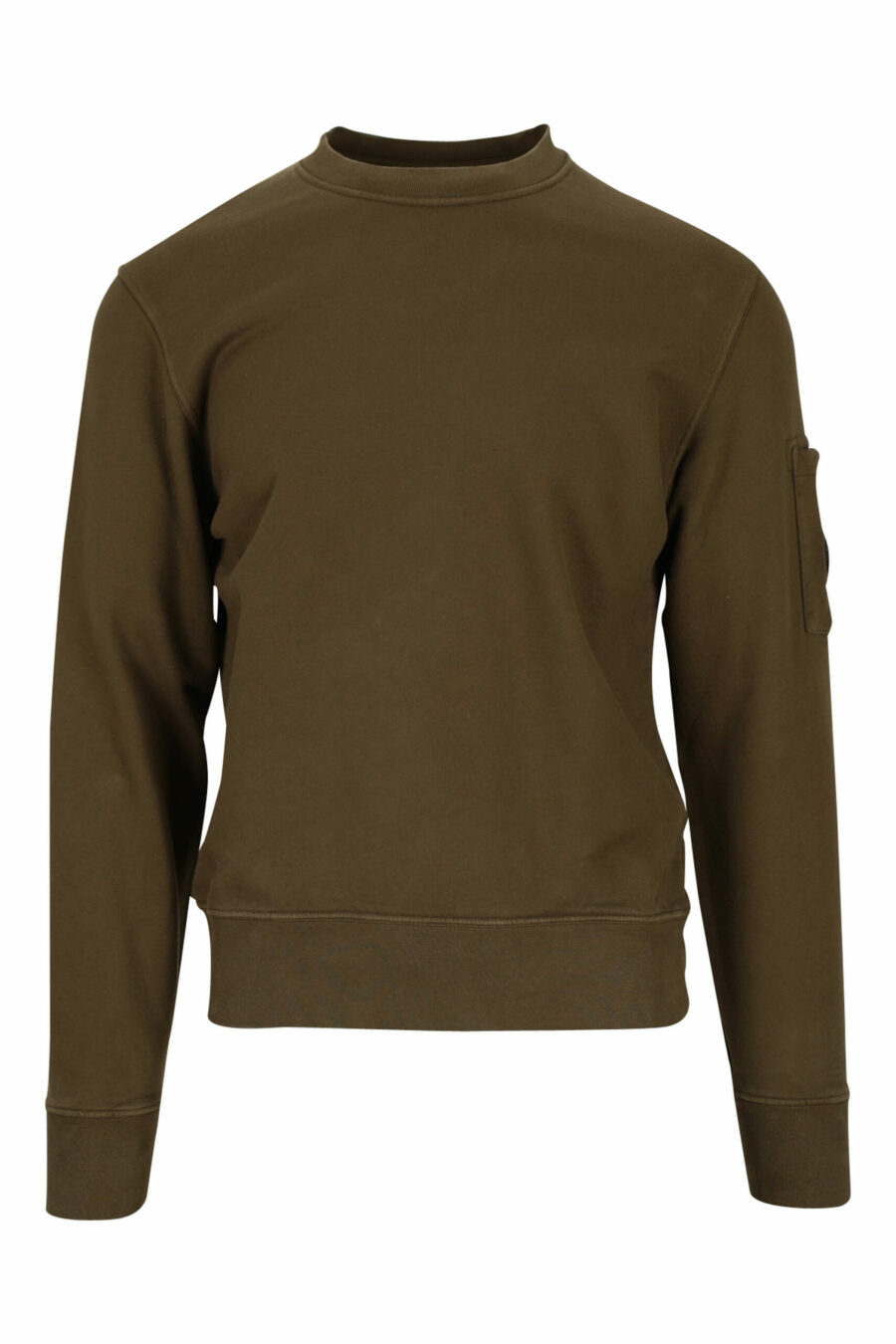 Military green sweatshirt with side logo lens - 7620943598582 scaled