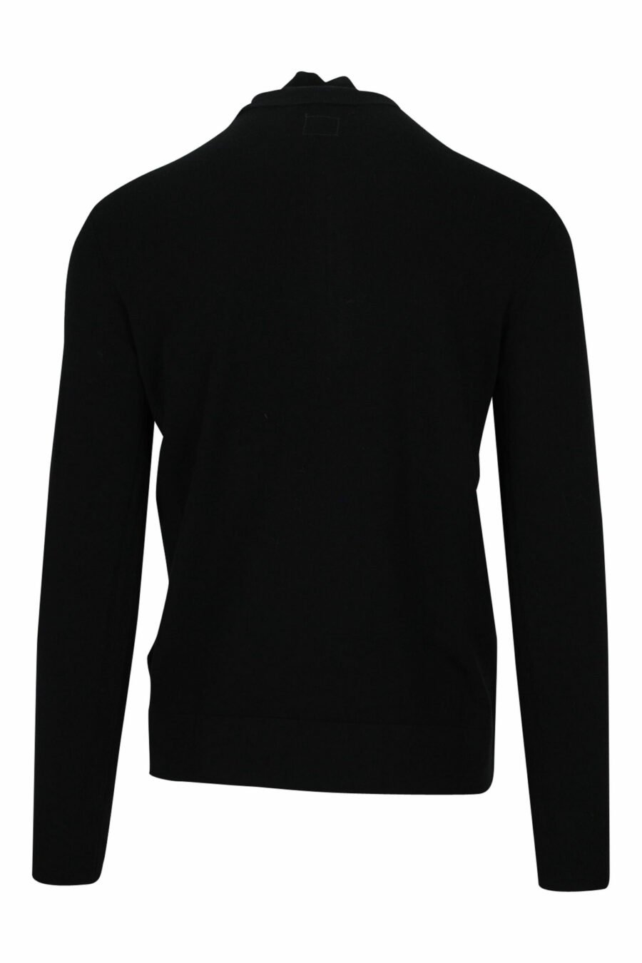 Jersey negro de cuello alto con cremallera y logo lente lateral - 7620943602975 1 scaled