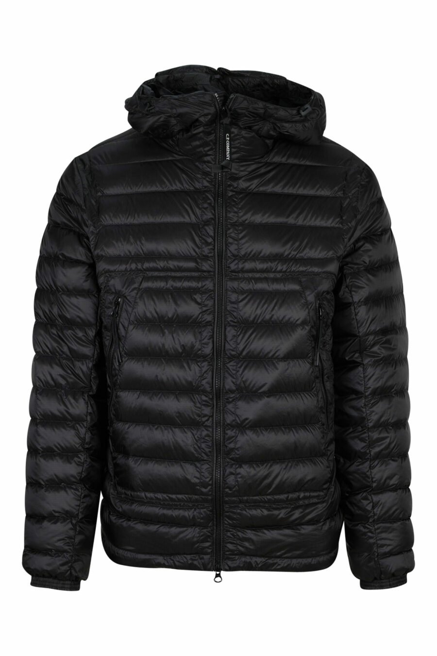 Black hooded jacket with goggle logo - 7620943629262 scaled