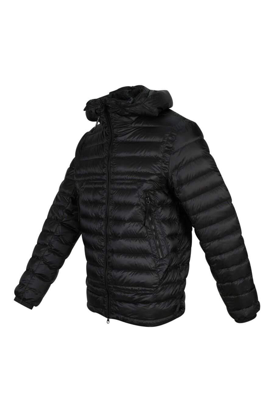Black hooded jacket with goggle logo - 7620943629262 1 scaled
