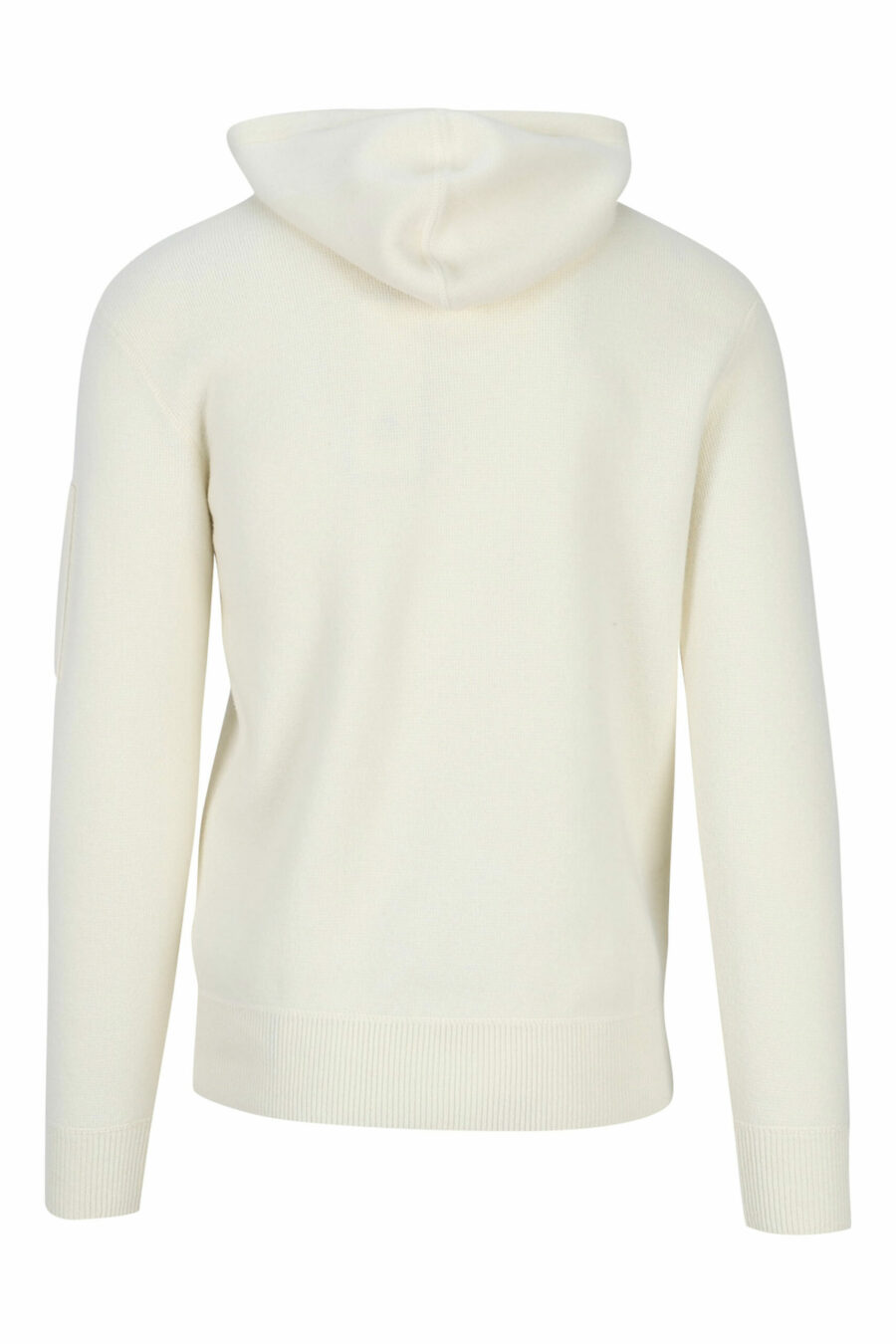 White hooded sweatshirt with side lens logo - 7620943634068 2 scaled