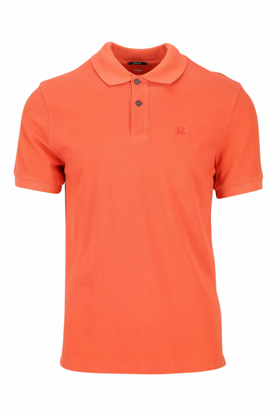 Orangefarbenes Poloshirt mit Mini-Logoaufnäher - 7620943642247 skaliert