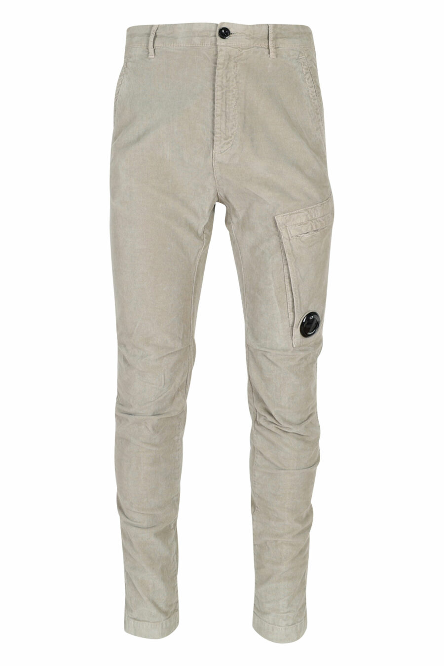 C.P. Company - Beige corduroy trousers with side pocket and lens