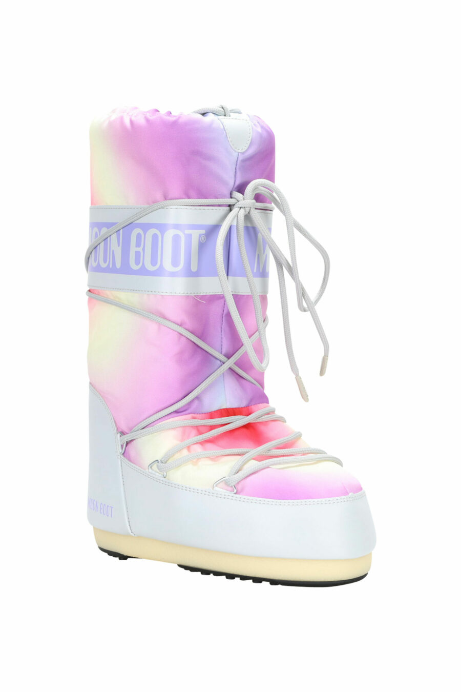 Grey multicoloured tie dye snow boots with logo - 8050032019787 1 scaled