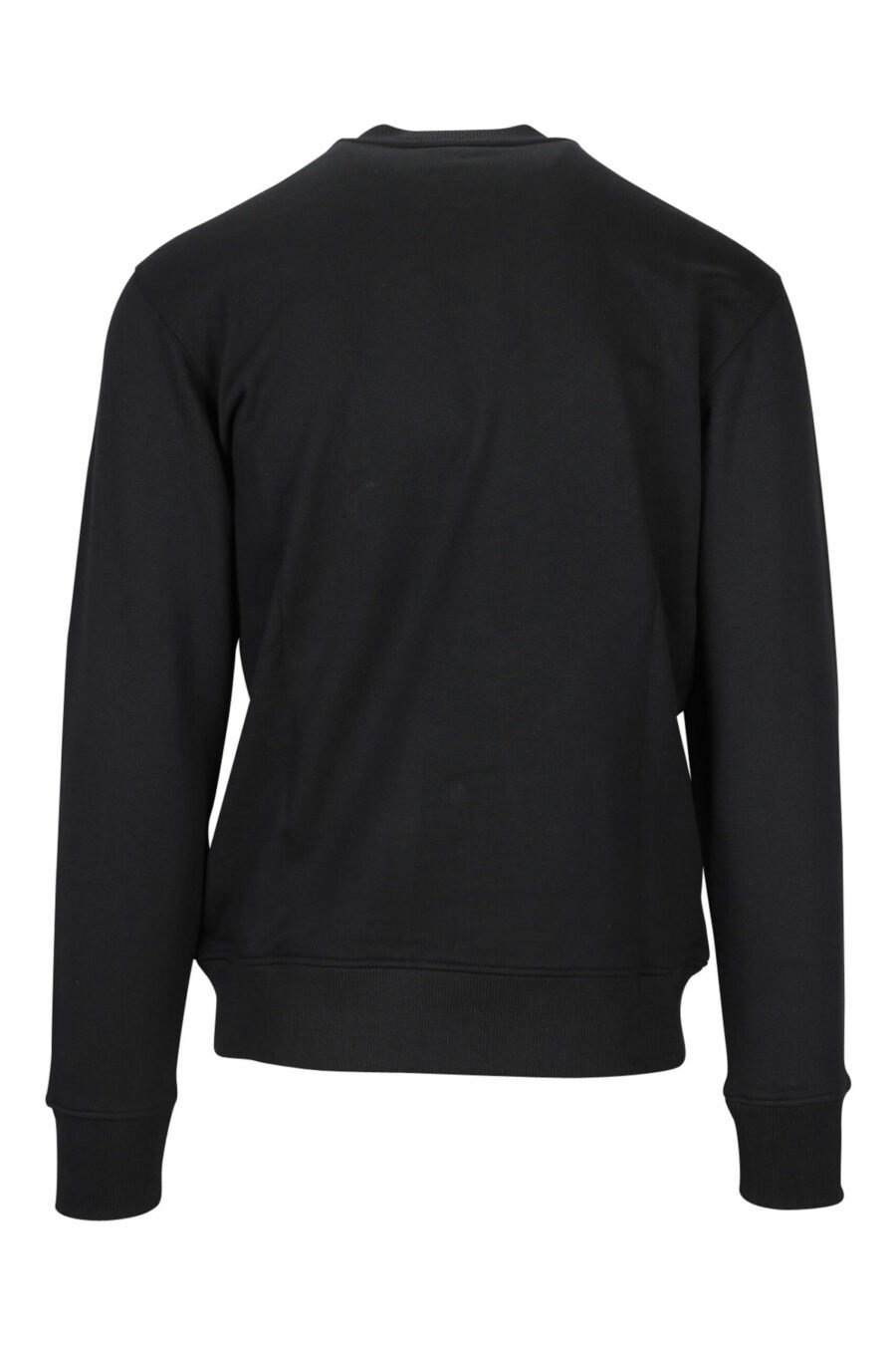 Black sweatshirt with classic maxilogue in shiny gold - 8052019456998 1 scaled