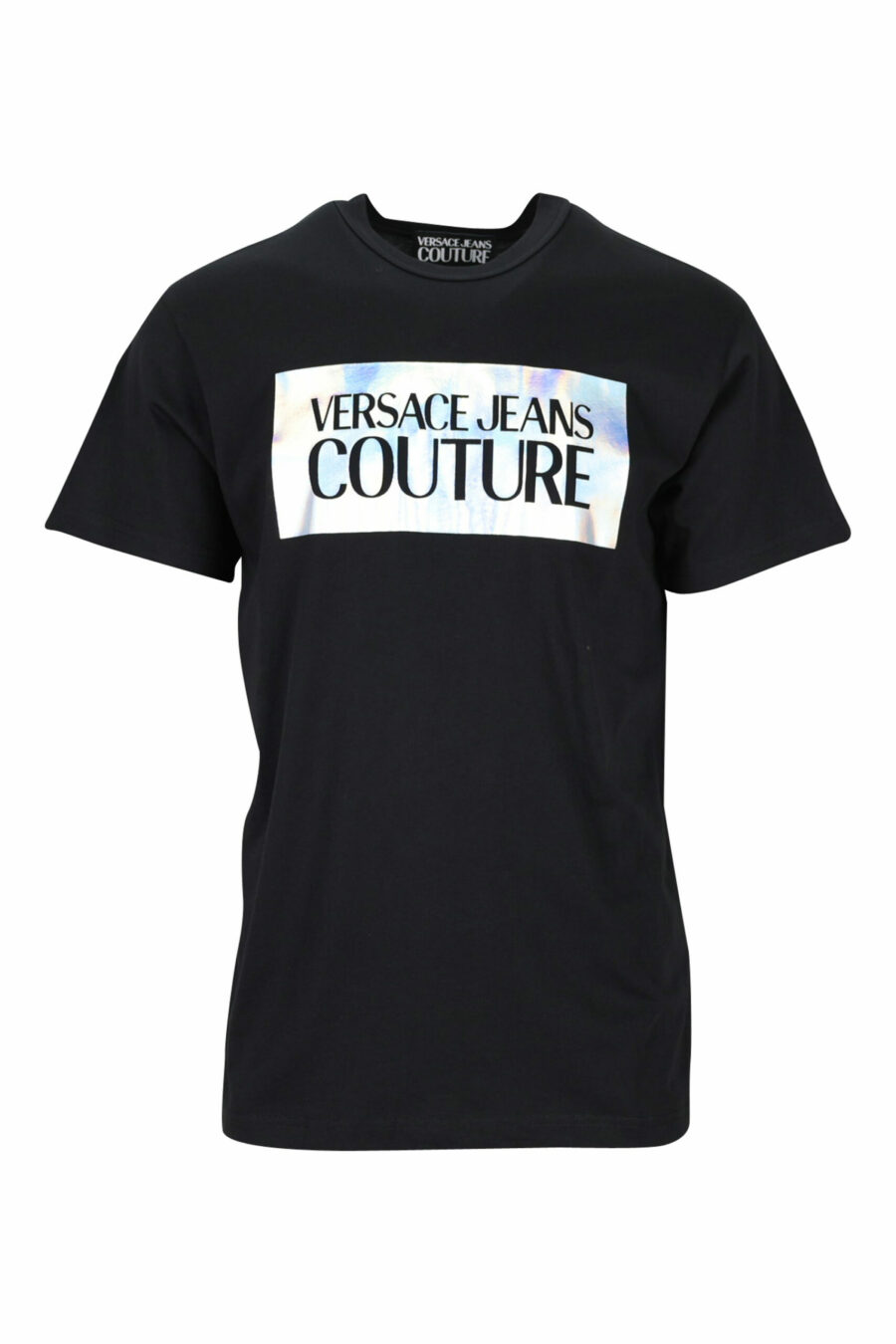 Black T-shirt with contrasting classic maxilogue - 8052019457698 scaled