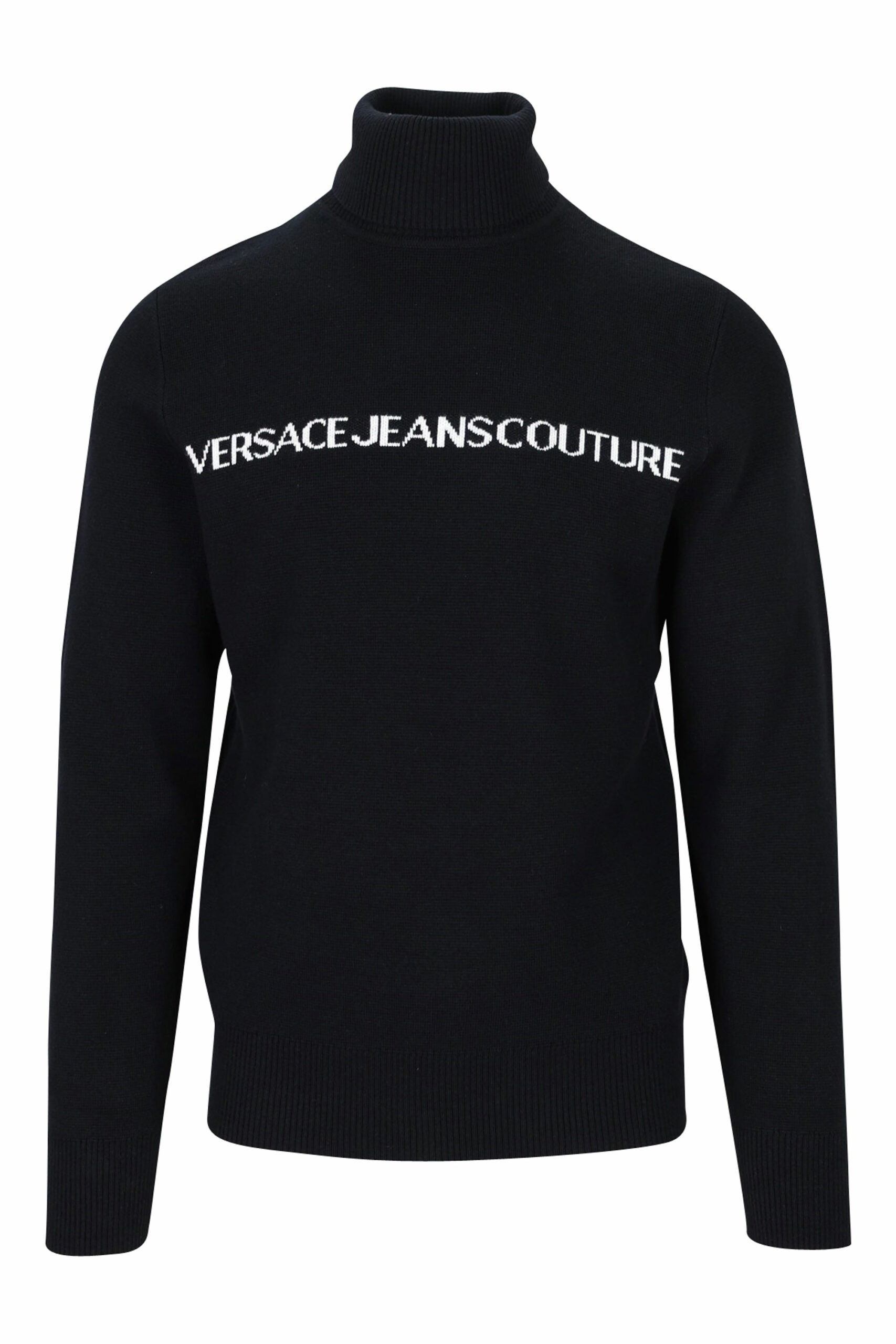 Versace Jeans Couture - Camisola preta com logótipo neon maxi