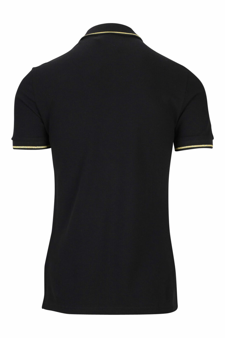 Schwarzes Poloshirt mit goldenem Mini-Logo - 8052019467598 1 skaliert