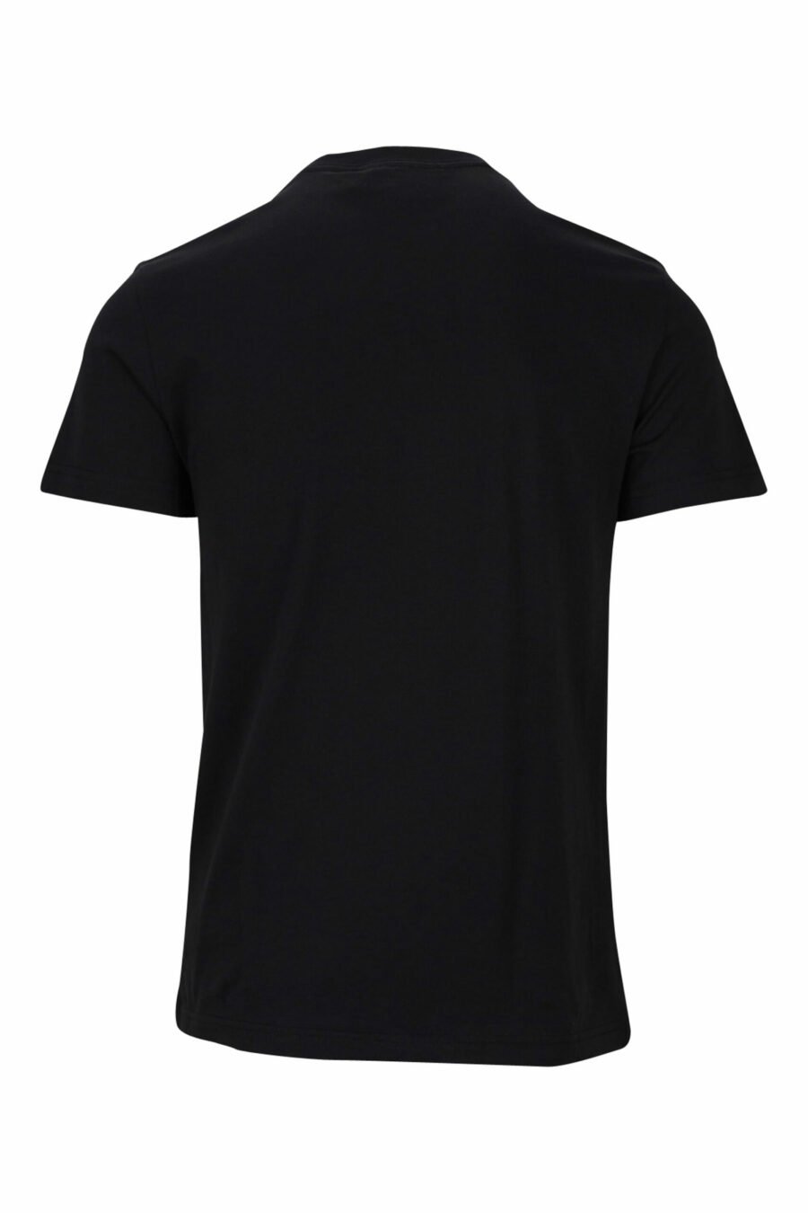 T-shirt preta com mini-logotipo circular dourado - 8052019468465 1 à escala
