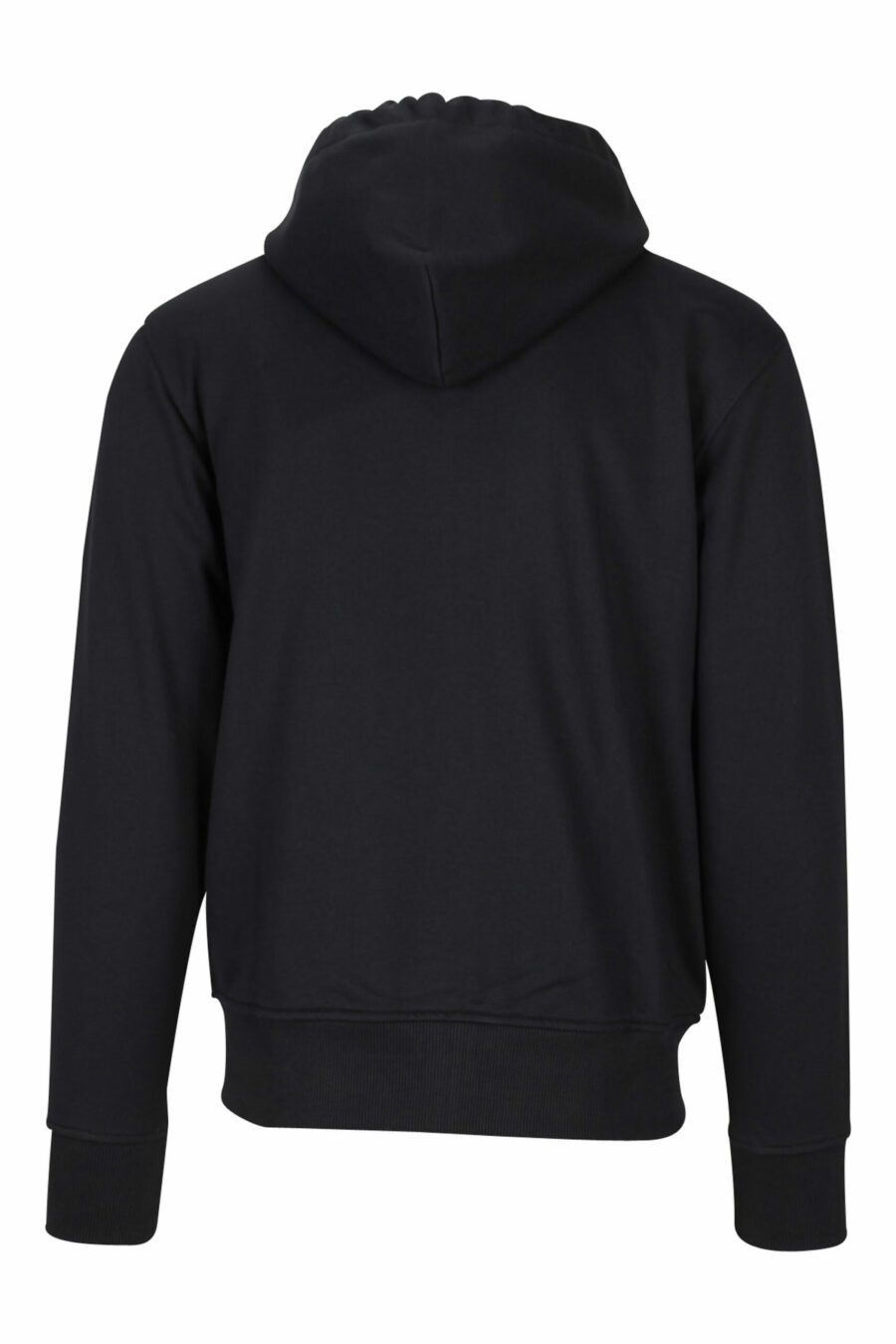 Black hooded sweatshirt with white "piece number" logo - 8052019469653 1 scaled