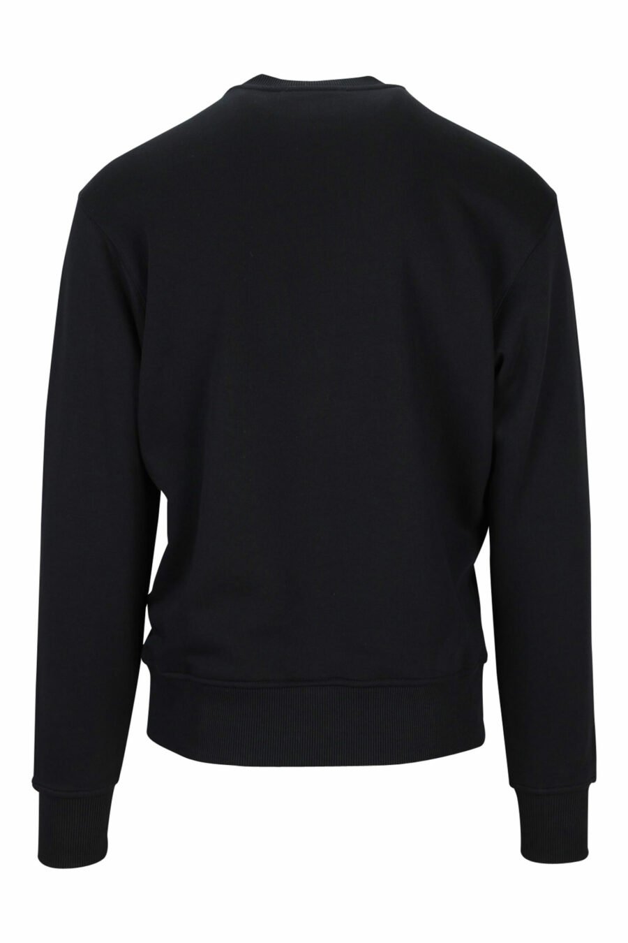 Schwarzes Sweatshirt mit kontrastierendem kreisförmigem Maxilogo - 8052019472189 1 skaliert