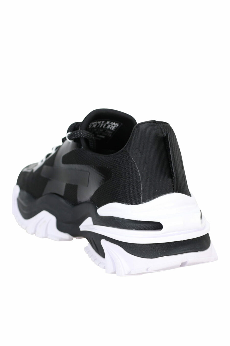 Zapatillas negras mix con minilogo blanco y suela blanca - 8052019489880 3 scaled