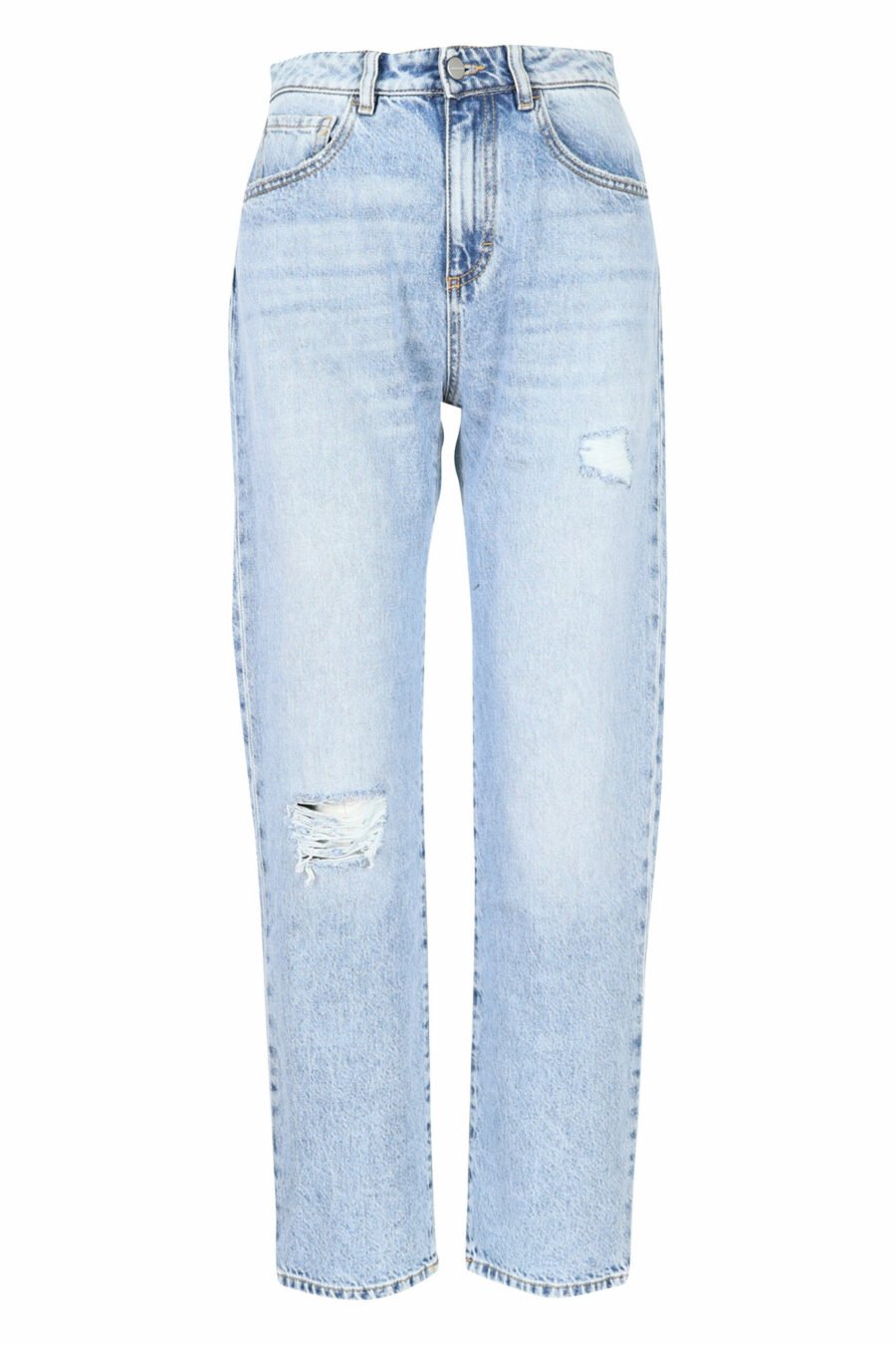 Pantalon en denim bleu "bella" avec mini-rips - 8052691165867 échelonné