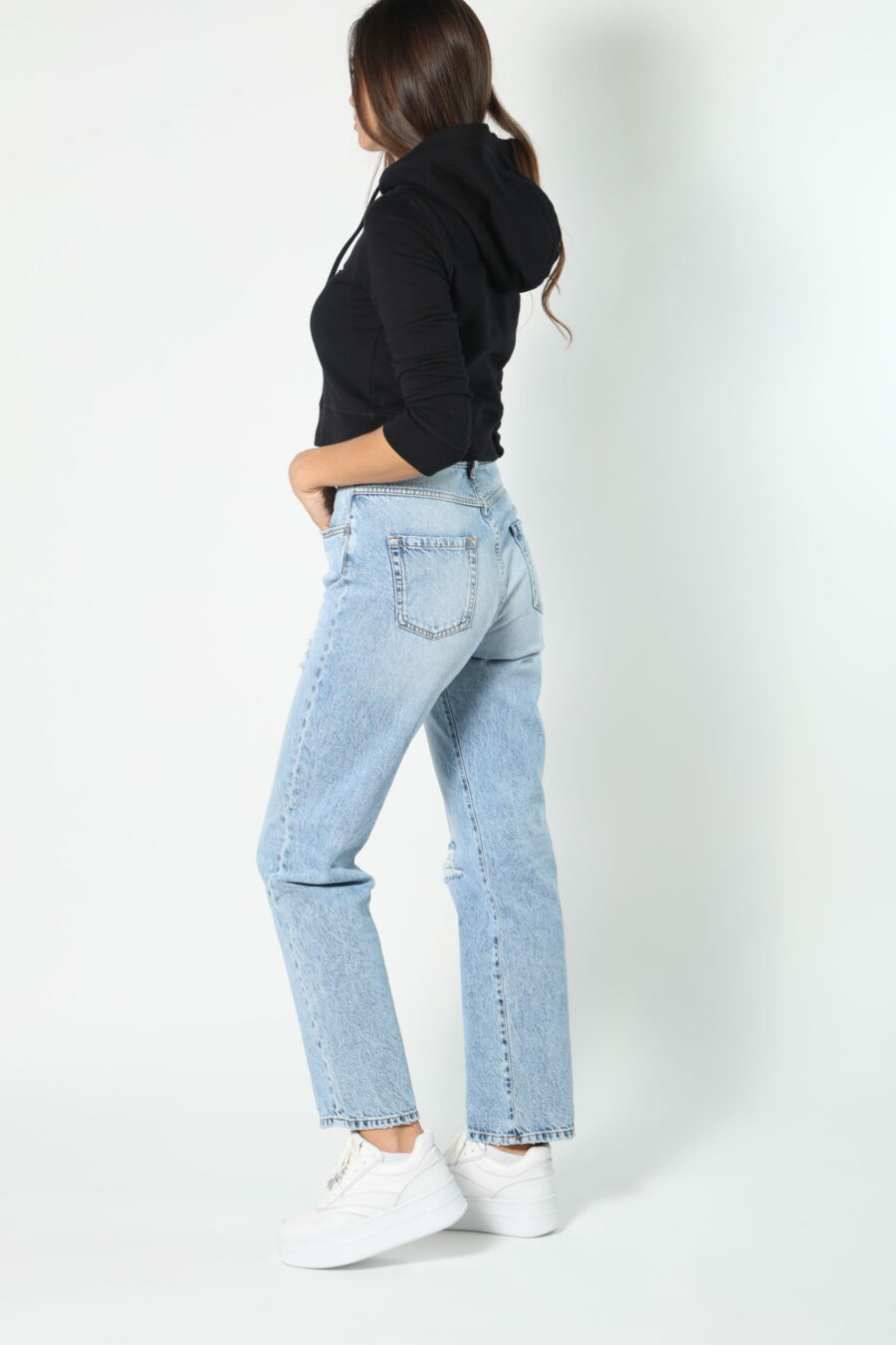 Blue denim trousers "bella" with minirotos - 8052865435499 11 scaled
