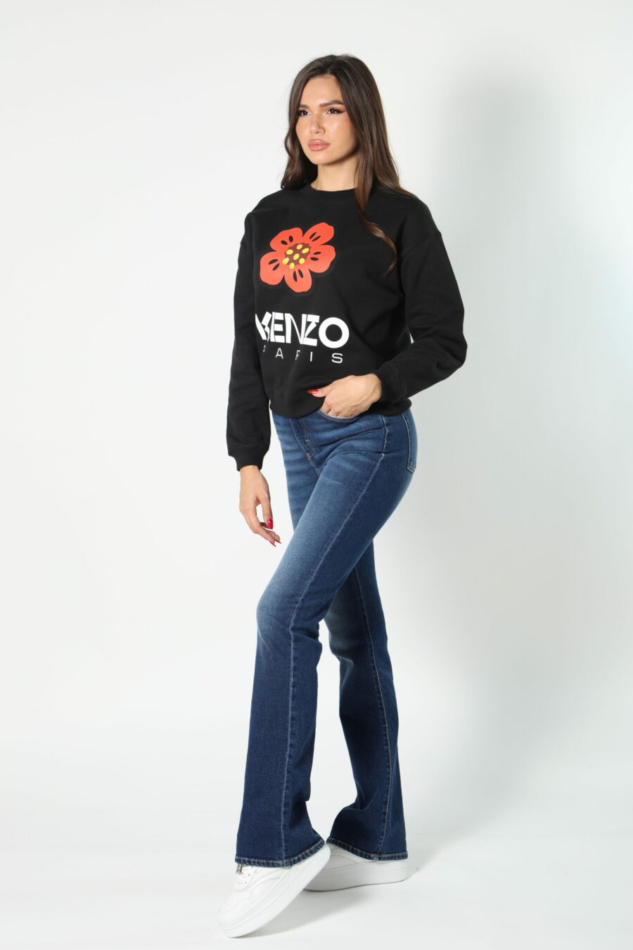 Black sweatshirt with "boke flower" logo - 8052865435499 345 scaled
