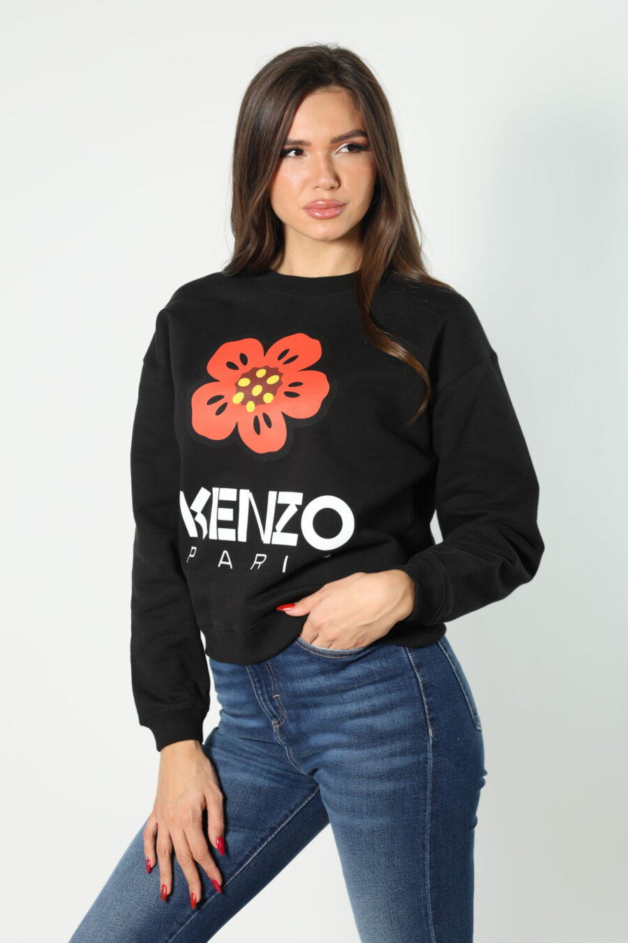 Black sweatshirt with "boke flower" logo - 8052865435499 346 scaled