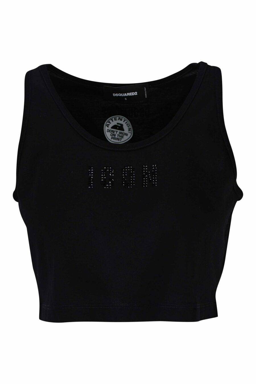 Short black top with mini logo "icon" - 8054148005948 scaled