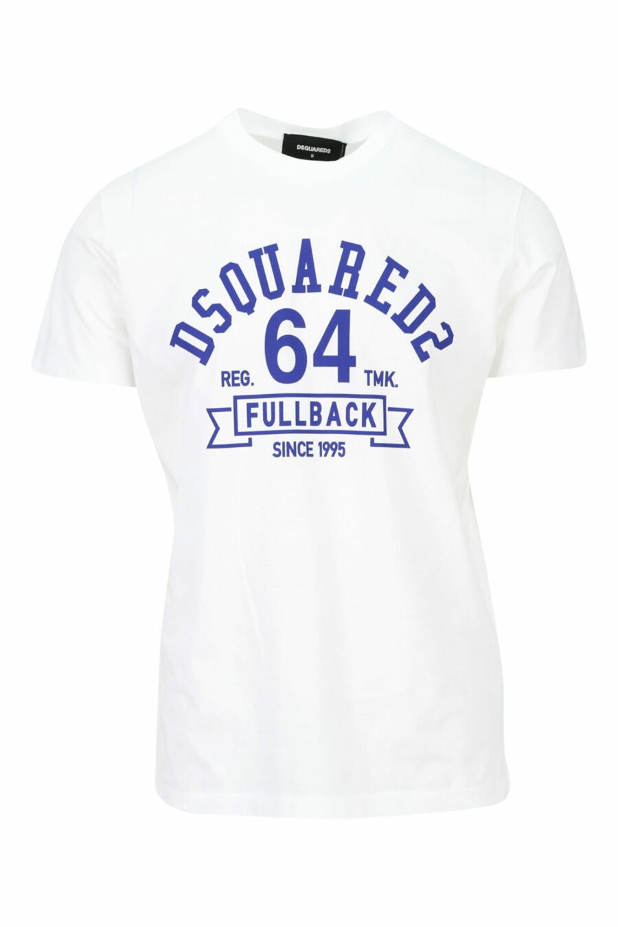 T-shirt blanc avec maxilogue bleu "college" - 8054148086442 scaled