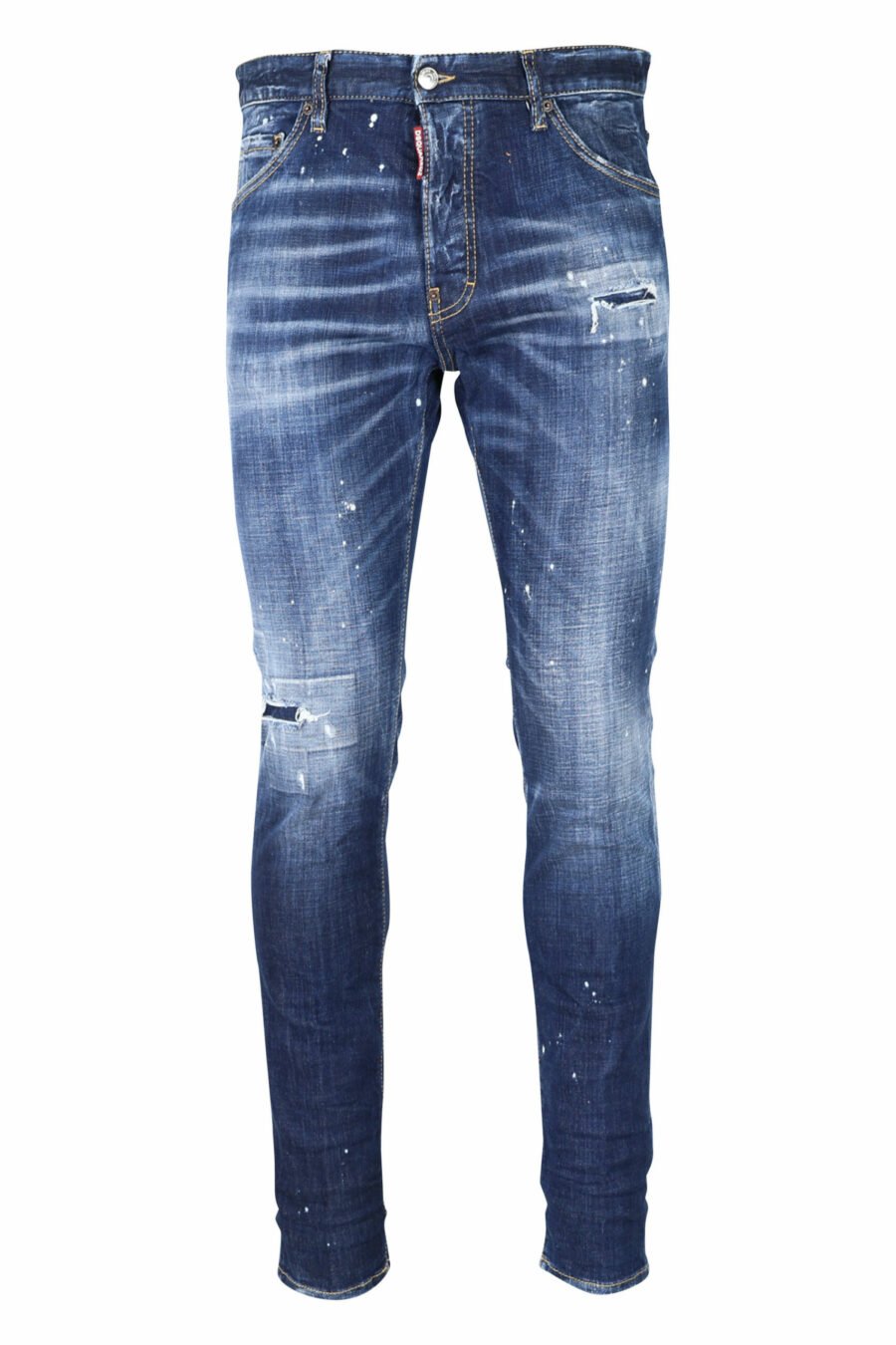 Blue "cool guy jean" jeans with paint and frayed - 8054148101688 scaled