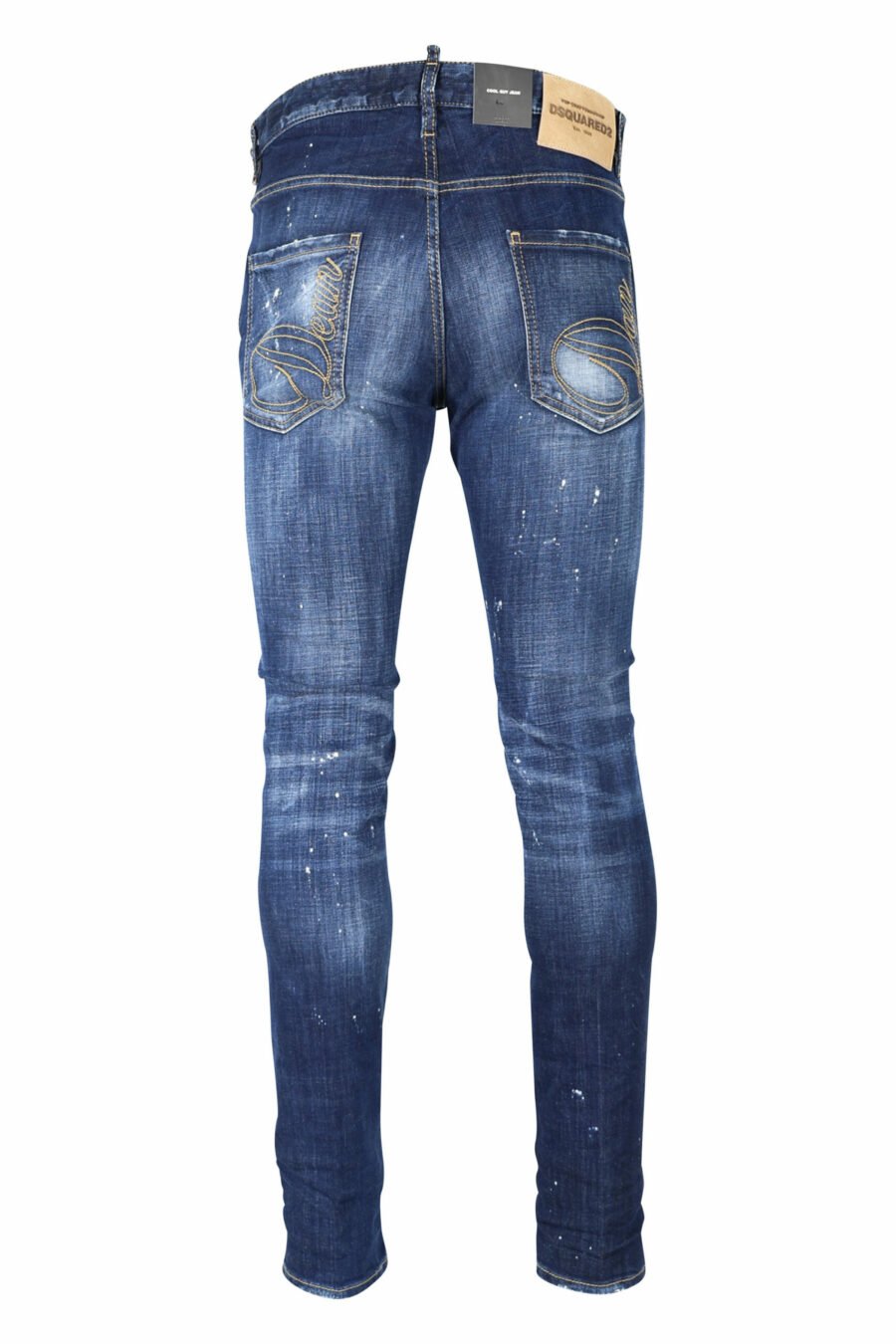 Blue "cool guy jean" jeans with paint and frayed - 8054148101688 2 scaled
