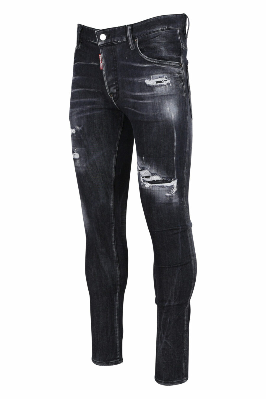 Jeans super twinkey noir semi-usé et déchiré - 8054148103088 1 échelle