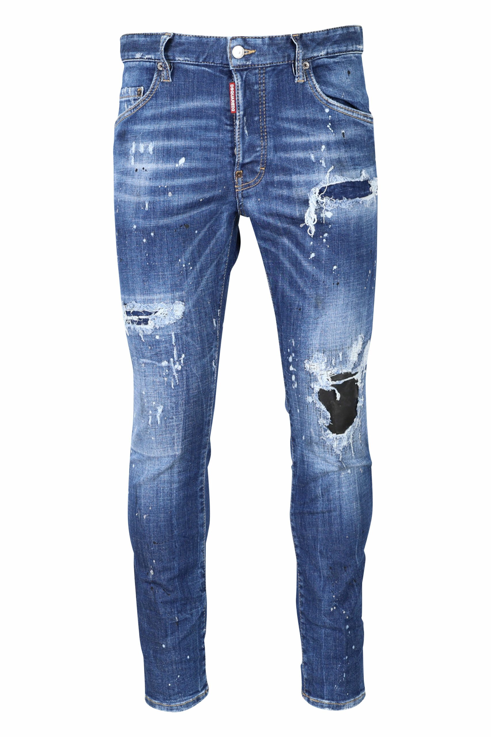 Kenny Jeans Dsquared2 Marca Para Hombre Biker Nuevos Pantalones De  Mezclilla Botón Delgado Agujero Azul Elástico Skinny