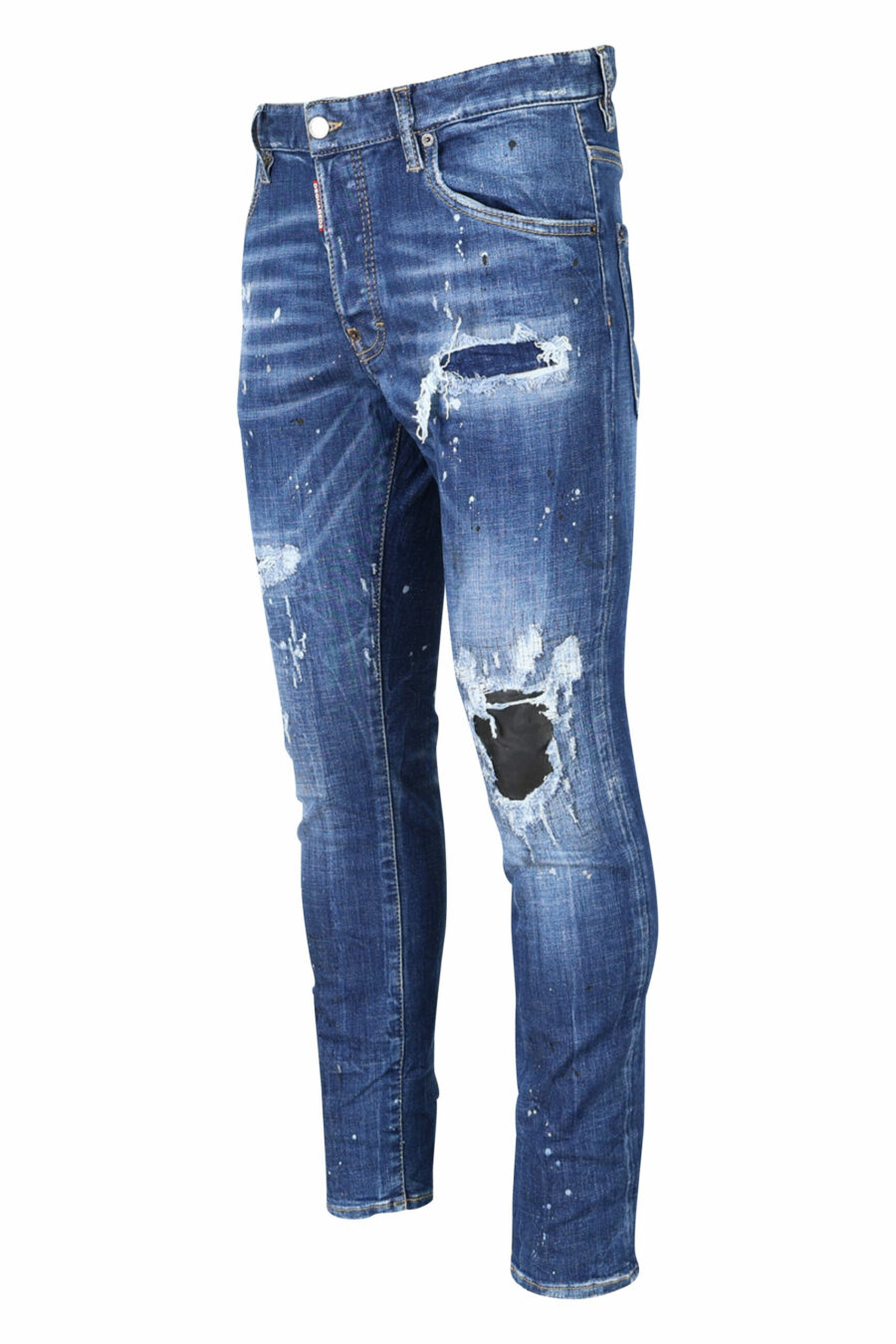 Calças de ganga "super twinkey jean" azuis desgastadas com rasgões pretos - 8054148124328 1 scaled