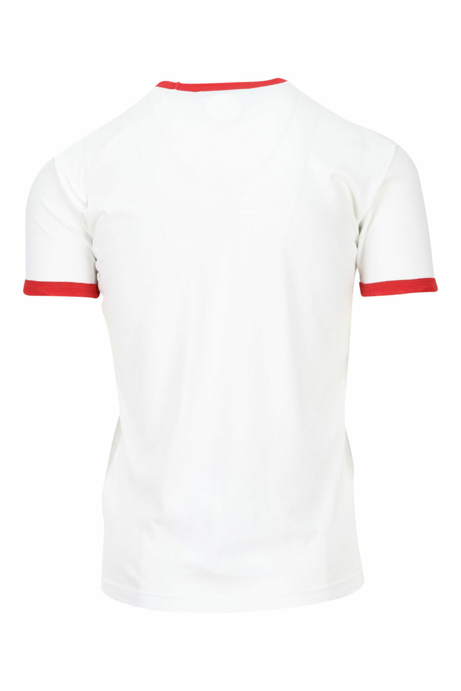 T-shirt branca com pormenores vermelhos e estampado de folhas - 8054148150792 1 scaled