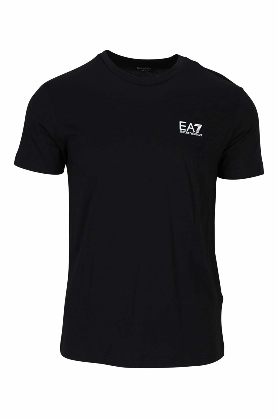 Schwarzes T-Shirt mit weißem Mini-Logo mit Farbverlauf "lux identity" - 8055187167147 skaliert