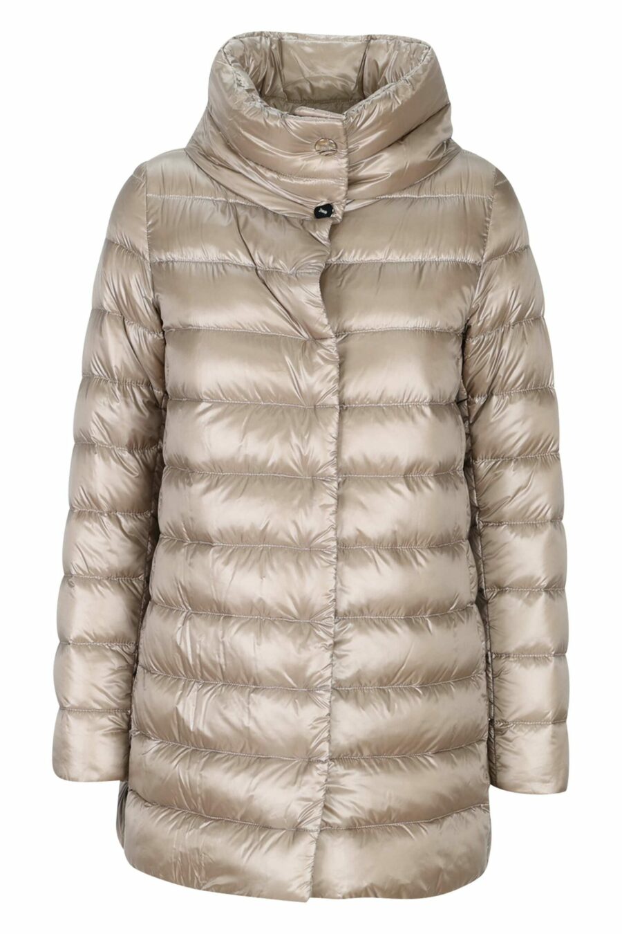 Grey-brown "amelia" trapeze-cut, turtlenecked, trapeze-collared jacket "amelia" - 8055721630151 scaled