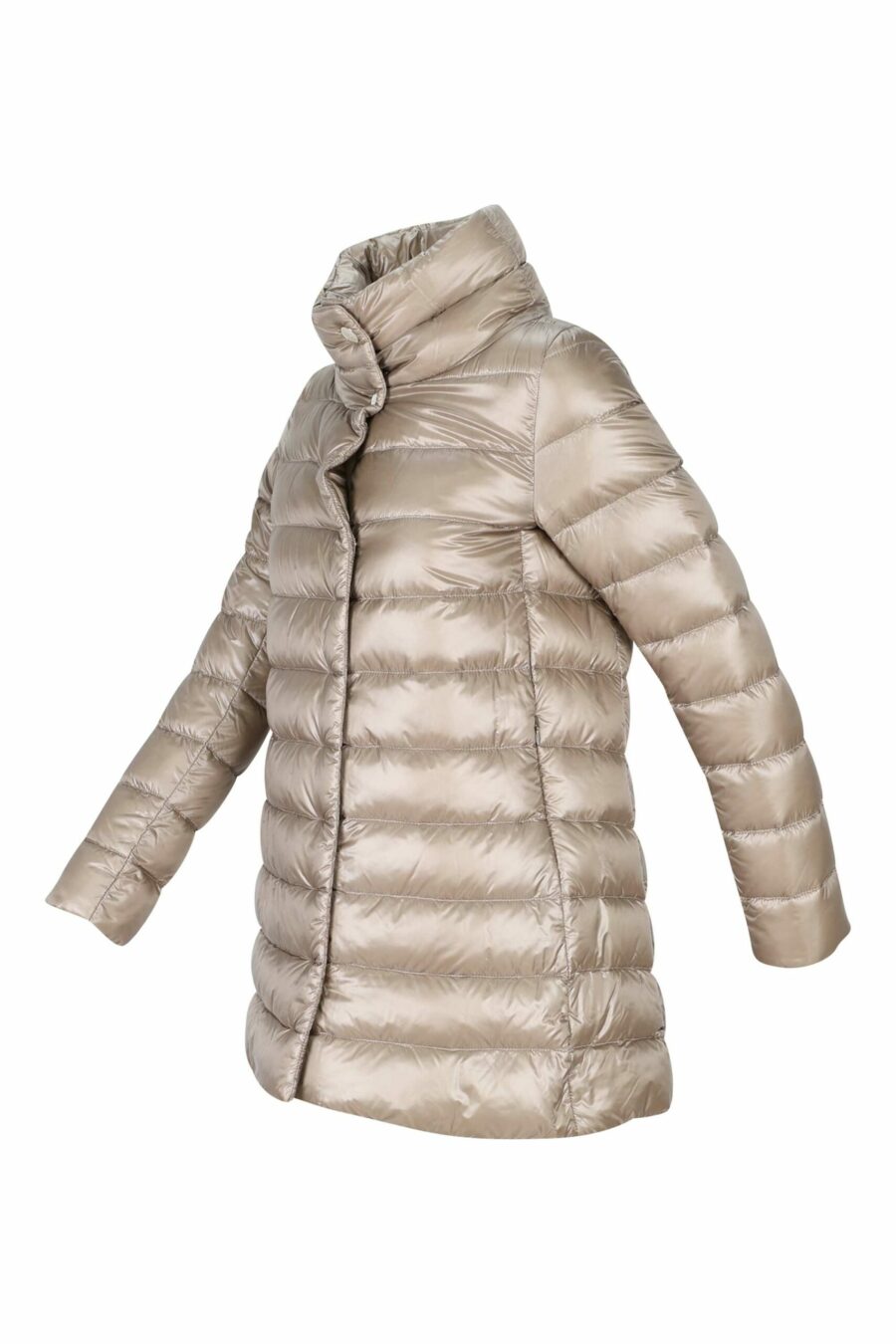 Grey-brown "amelia" trapeze-cut, turtlenecked jacket "amelia" - 8055721630151 1 scaled