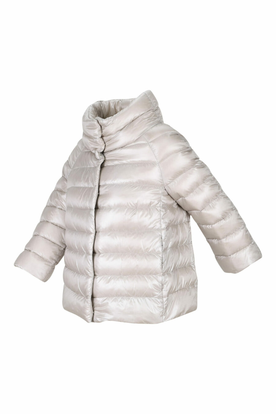 Mini manteau "sofia" gris perle à col montant - 8055721675770 1 échelle