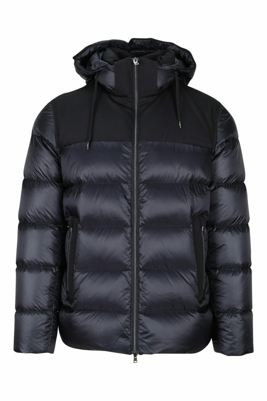 Black mix hooded jacket with hood - 8055721704395 scaled