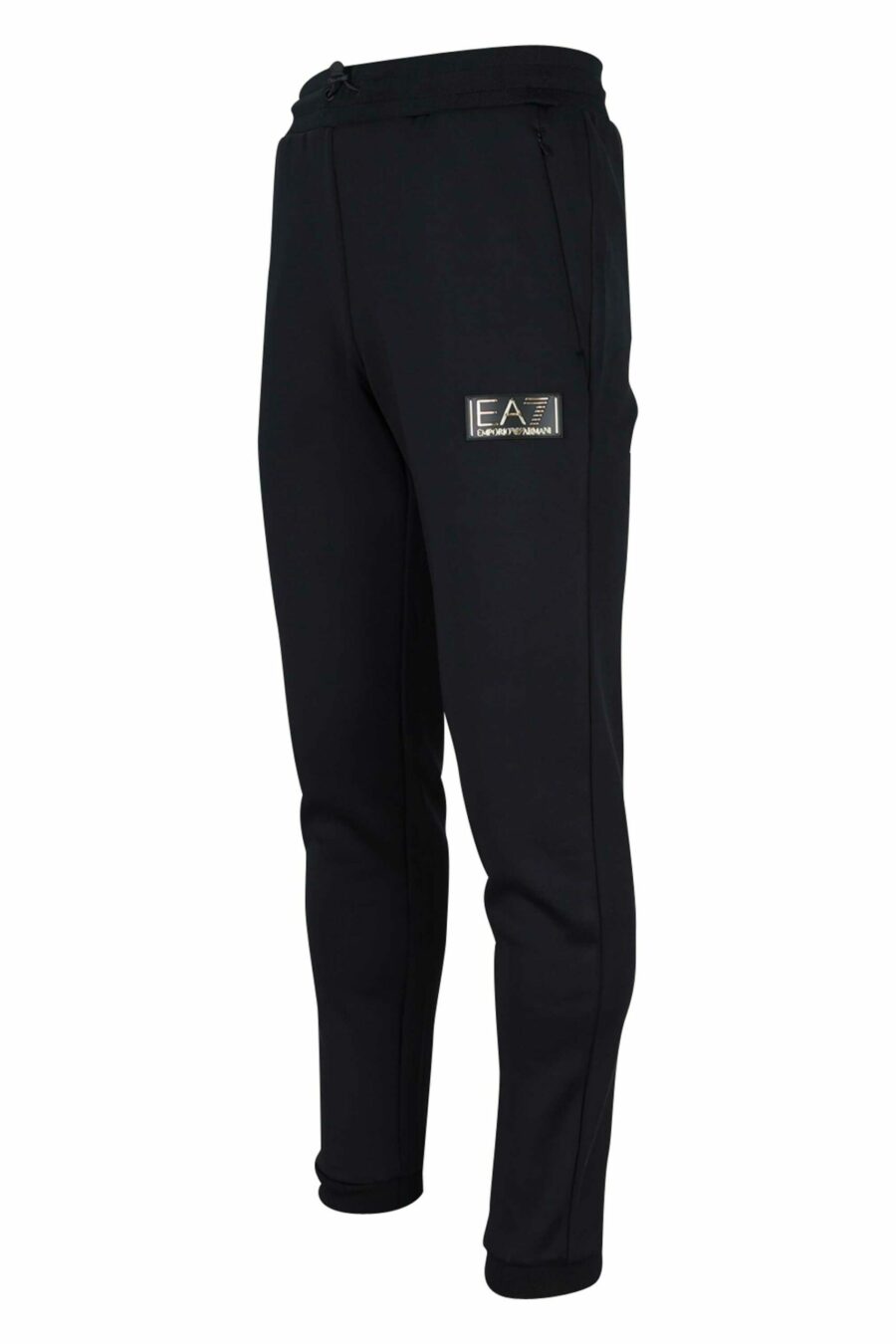 Tracksuit bottoms black with gold "lux identity" logo plaque - 8056787947160 1 scaled